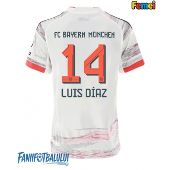 Bayern Munich Luis Diaz #14 Tricou Fotbal Replică 2025-26 Femei Deplasare